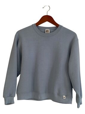 Vtg Russell Athletic Crewneck Sweatshirt Sz S Light Blue Athleisure Y2K 90s